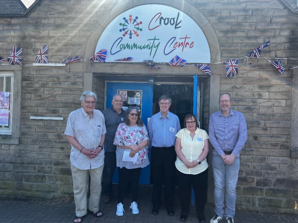 Community members gathered at Crook Community Centre
