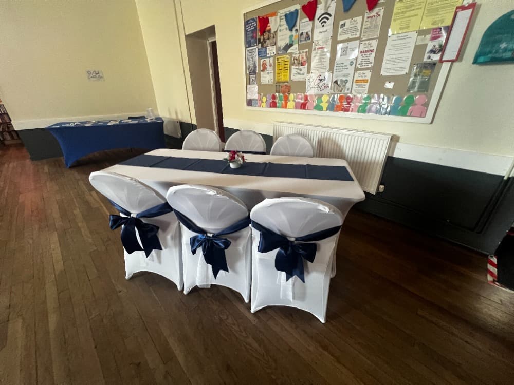 Event setup at Crook Community Centre